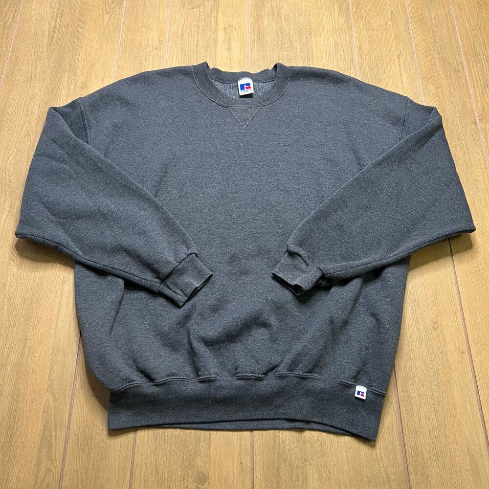 Vintage Russell Athletic‎ Sweatshirt Size XXL Grey Crewneck 90s Baggy loose
